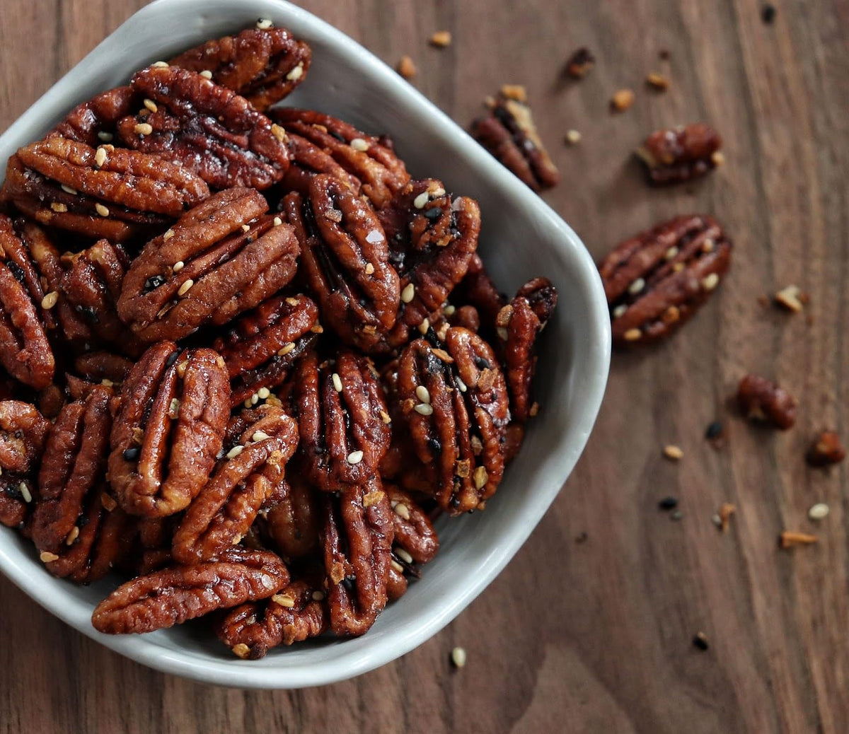 Fortune Favors Candied Pecans – Sweet & Salty Everything, 16oz, Small-Batch, USA-Grown