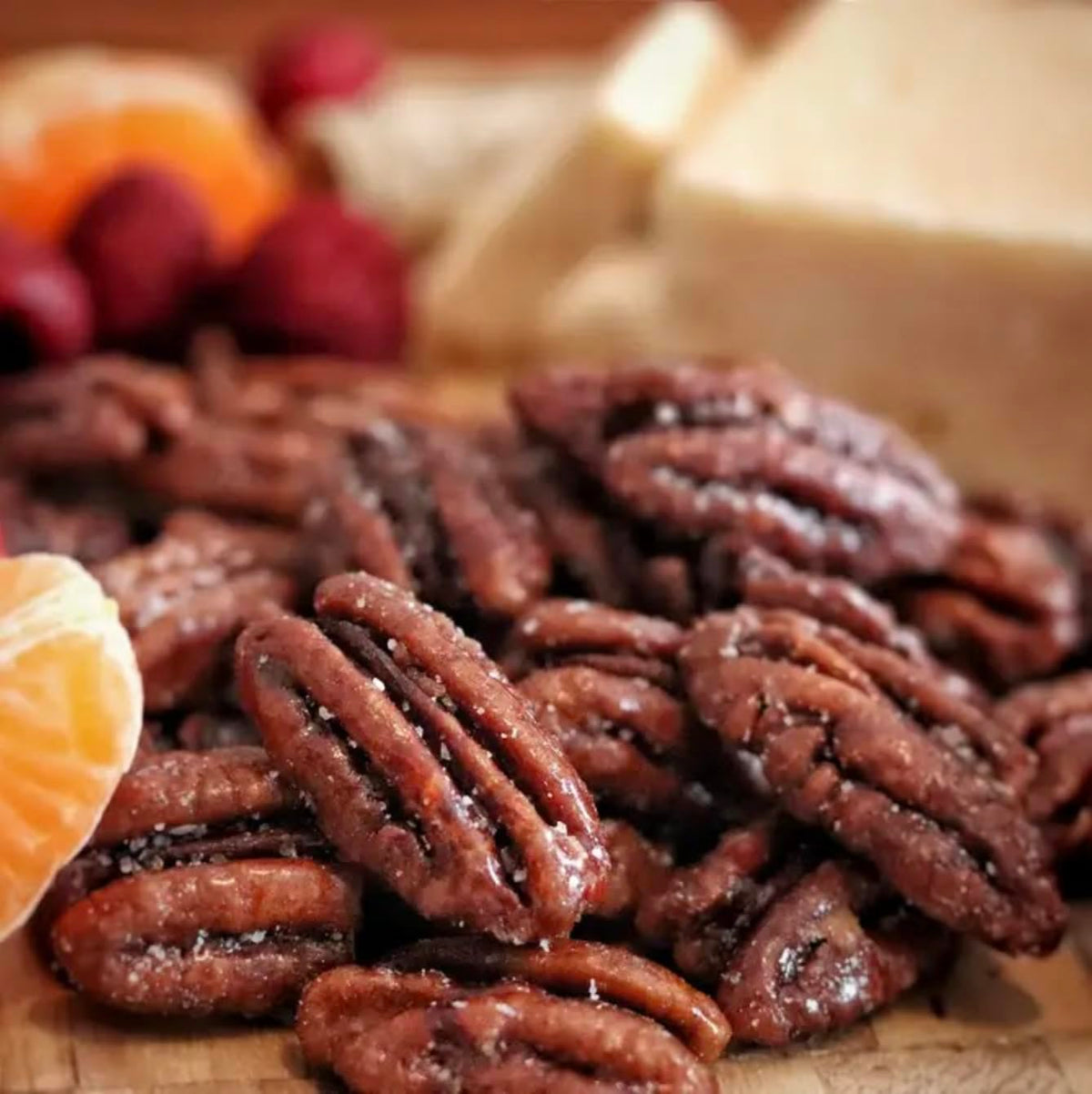 Fortune Favors Candied Pecans – Sweet & Salty Snack, Handcrafted Small Batches, USA-Grown Pecans (16oz, Classic)