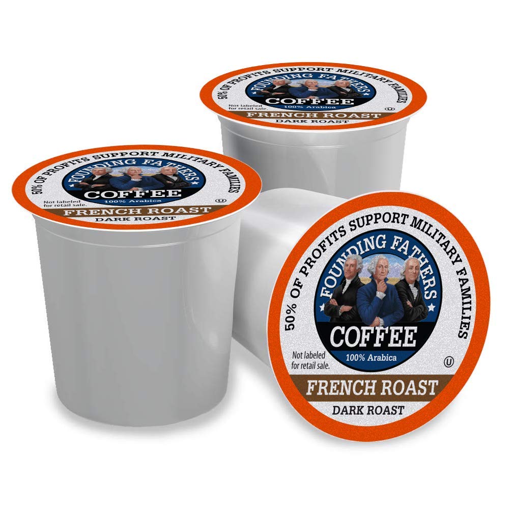 Founding Fathers Coffee French Roast K-Cup Pods (80 Count) – Keurig 2.0 Compatible
