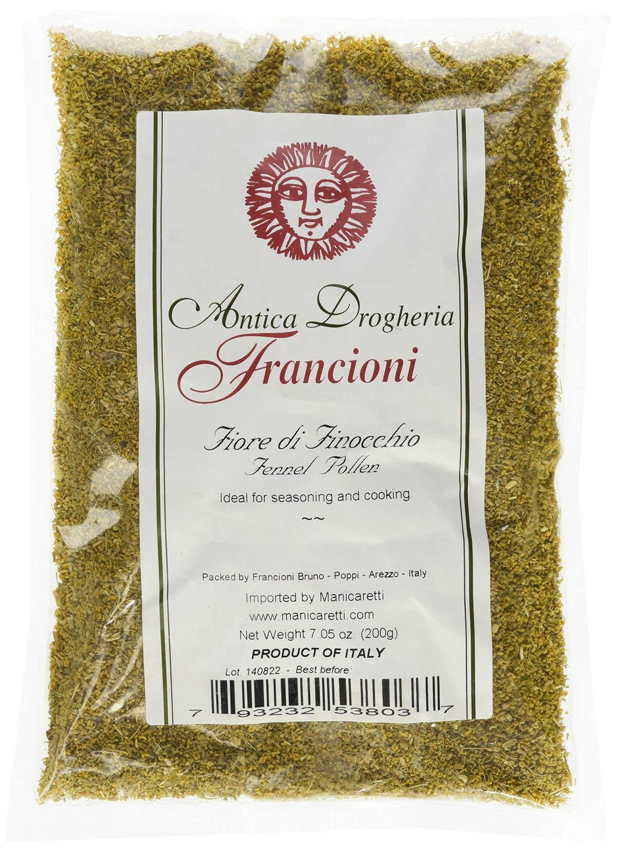 Francioni Fennel Pollen - Hand-Gathered in Tuscany, 7.5 oz