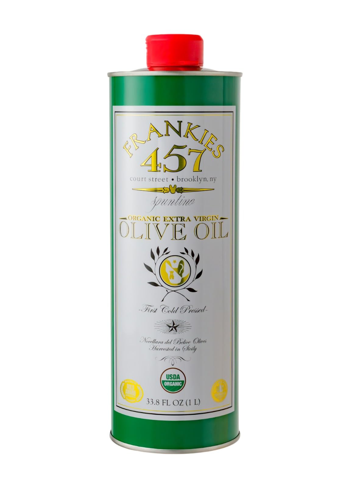 Frankies 457 Organic EVOO – Premium Castelvetrano Olive Oil from Sicily, Monovarietal