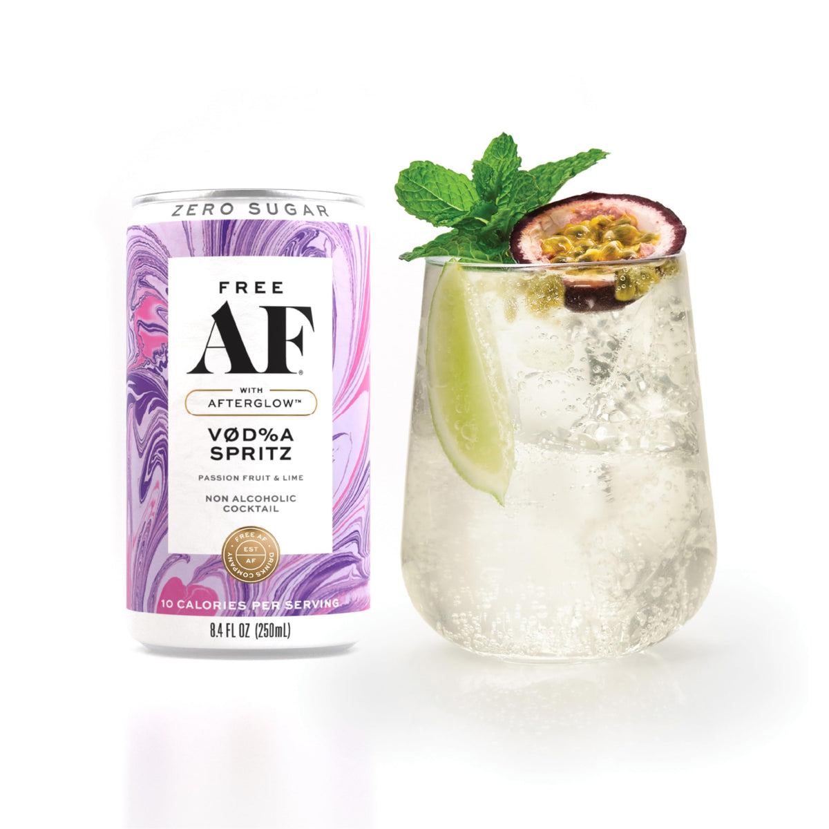 Free AF VØD%A Spritz – Non-Alcoholic Vodka-Style Spritz, Gluten-Free, Low-Calorie 8.4 oz Cans (12-Pack)