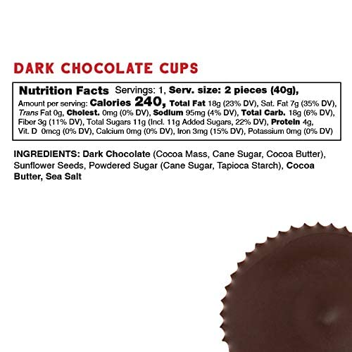Free2b Foods Dark Chocolate Sun Cups – Gluten-Free, Dairy-Free, Nut-Free, Soy-Free (12-Pack)
