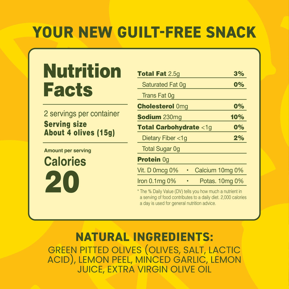 Freestyle Snacks Olive Snack Packs - Single-Serve 1.1oz Greek Olives | Keto, Paleo, Non-GMO