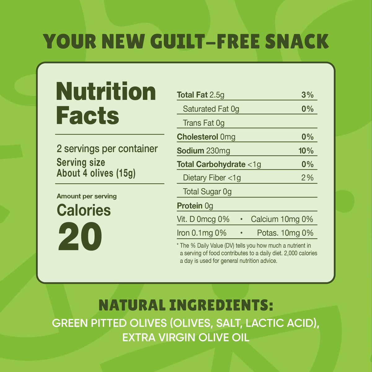 Freestyle Snacks Olive Snack Packs - Single-Serve 1.1oz Greek Olives | Keto, Paleo, Non-GMO
