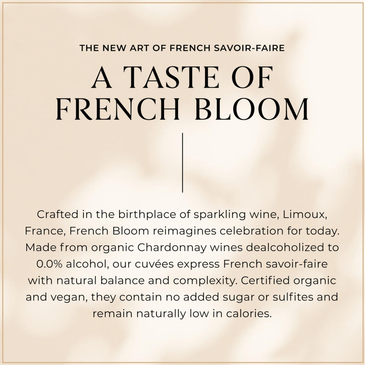 French Bloom Le Blanc Organic Alcohol-Free Sparkling Wine, 750ml | Vegan, Halal, Low Calorie