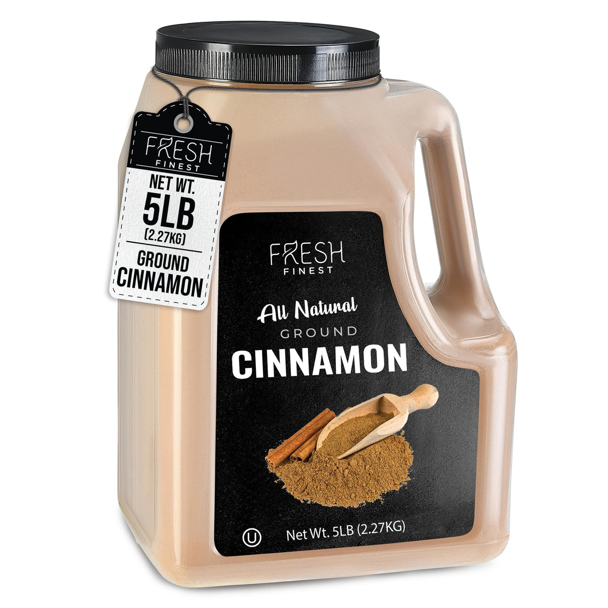 Fresh Finest Bulk 5LB Ground Cinnamon Powder – Kosher Certified, Ideal for Desserts, Tea, Cider, and Rubs