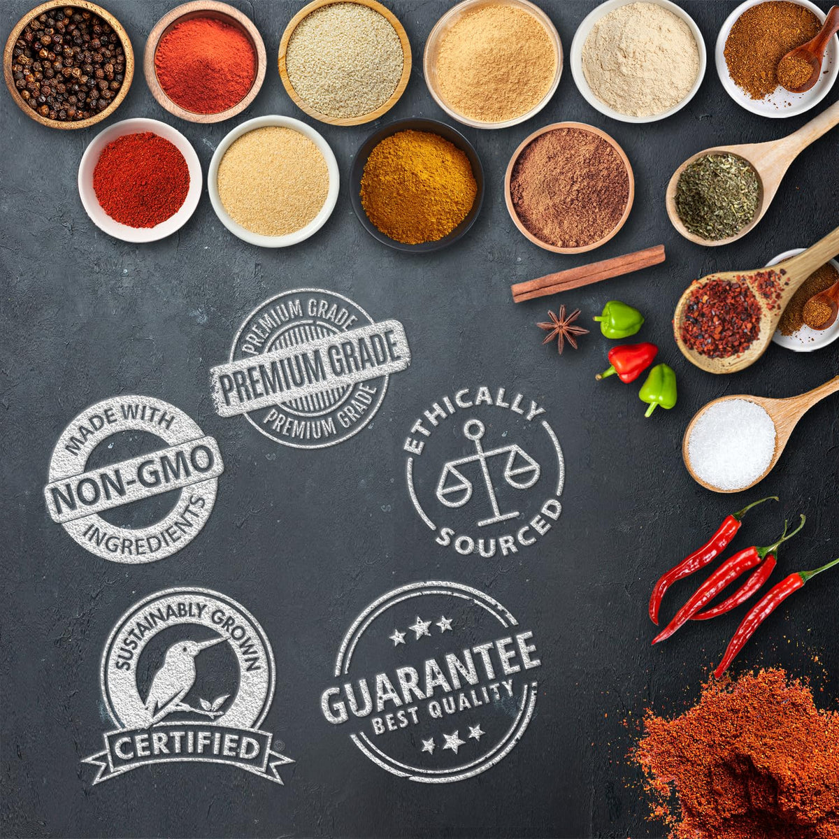 Fresh Finest 5 lb Chili Powder – Bulk Red Pepper Seasoning, Non-GMO, Kosher Certified