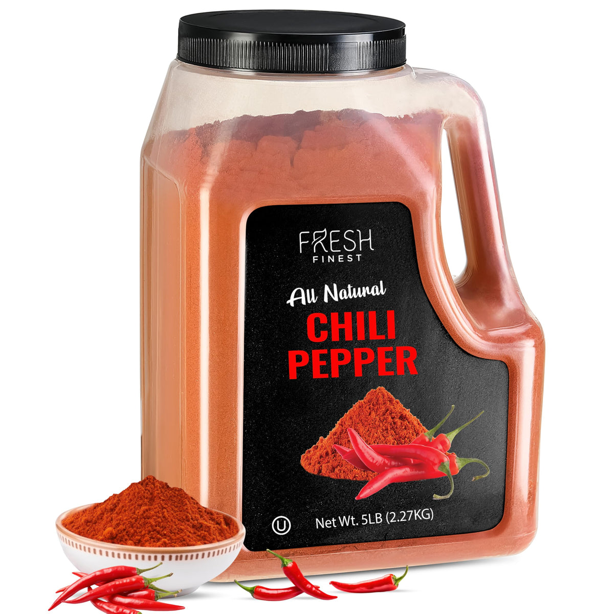 Fresh Finest 5 lb Chili Powder – Bulk Red Pepper Seasoning, Non-GMO, Kosher Certified
