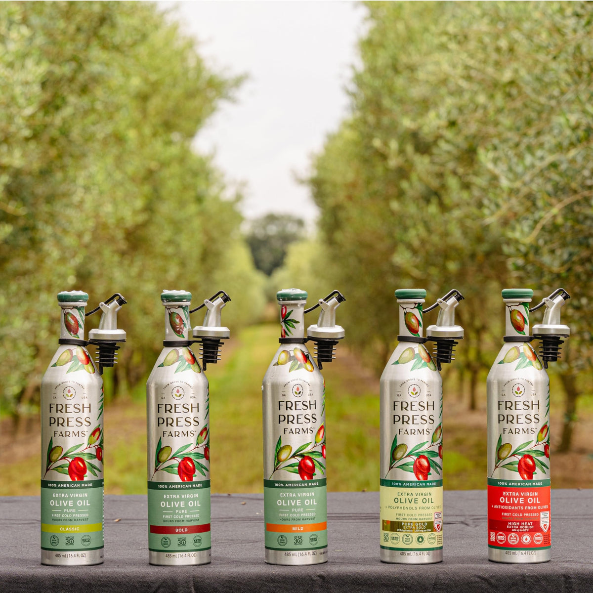 Fresh Press Farms High Heat EVOO for Pan Frying & Grilling — 2x16.4oz, Georgia Grown