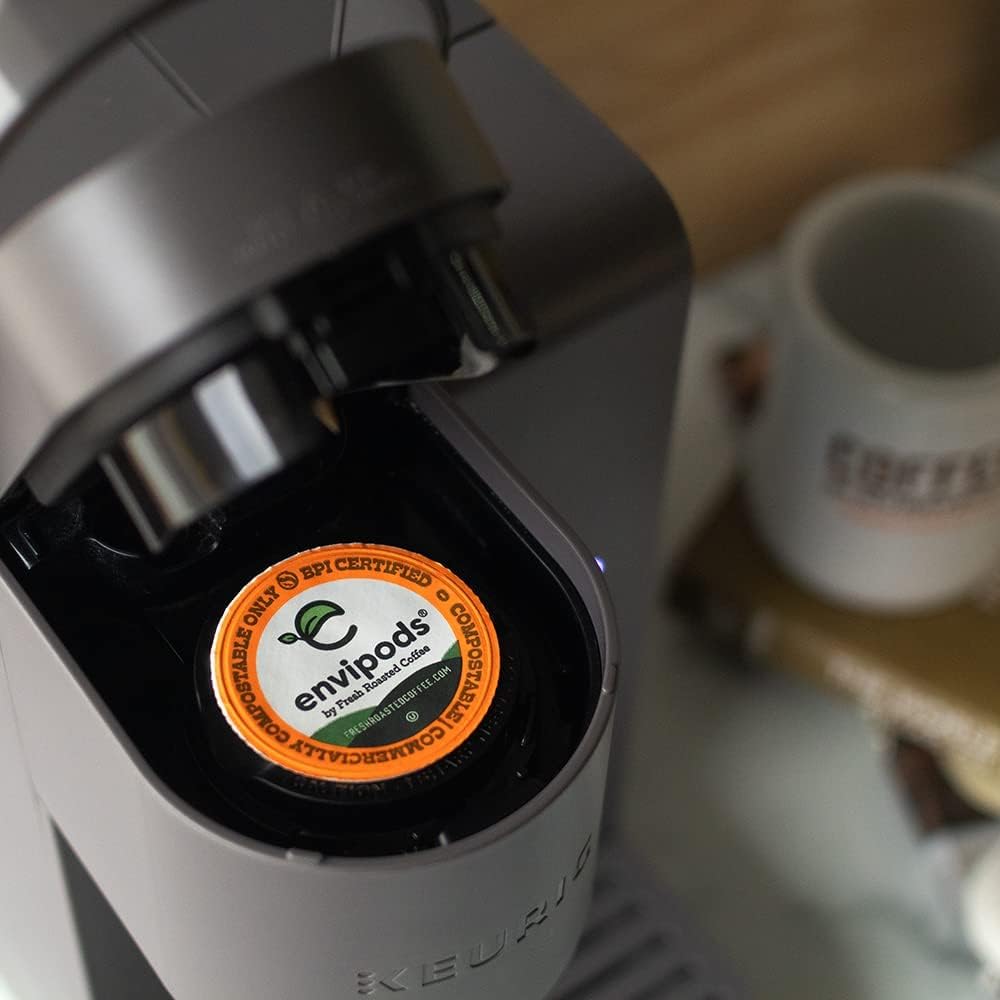 Fresh Roasted Coffee USDA Organic Peru Half Caf Envipods — Water-Processed, 72 Count K-Cup Pods
