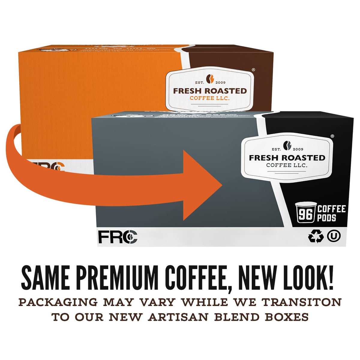 Fresh Roasted Coffee Seriously Dark Artisan Blend Pods for K-Cup Brewers – 96 Count