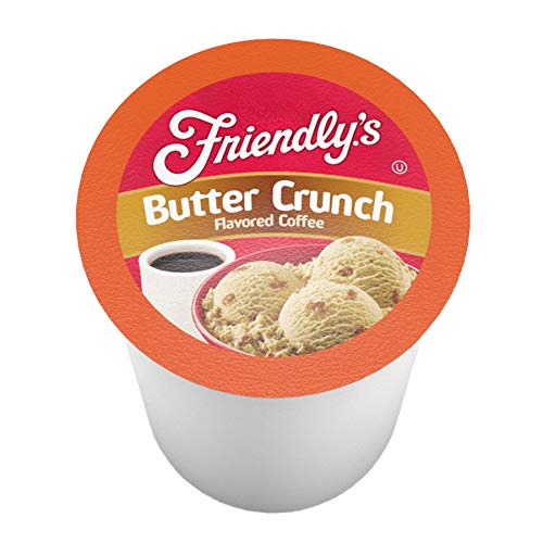 Friendly's Flavored Ice Cream Coffee Pods — Butter Crunch, Keurig K-Cup Compatible, 40 Count