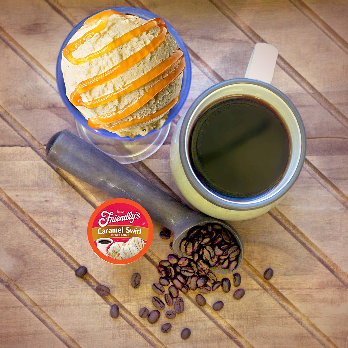 Friendly's Caramel Swirl Coffee Pods for Keurig K-Cup Brewers – 40 Count