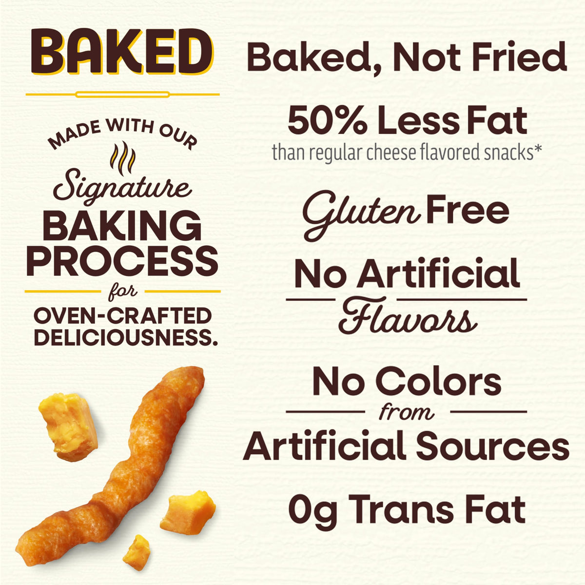 Frito-Lay Baked Cheetos Crunchy Cheese Snacks — 40 Pack, 0.875 oz Each, 50% Less Fat, Gluten Free
