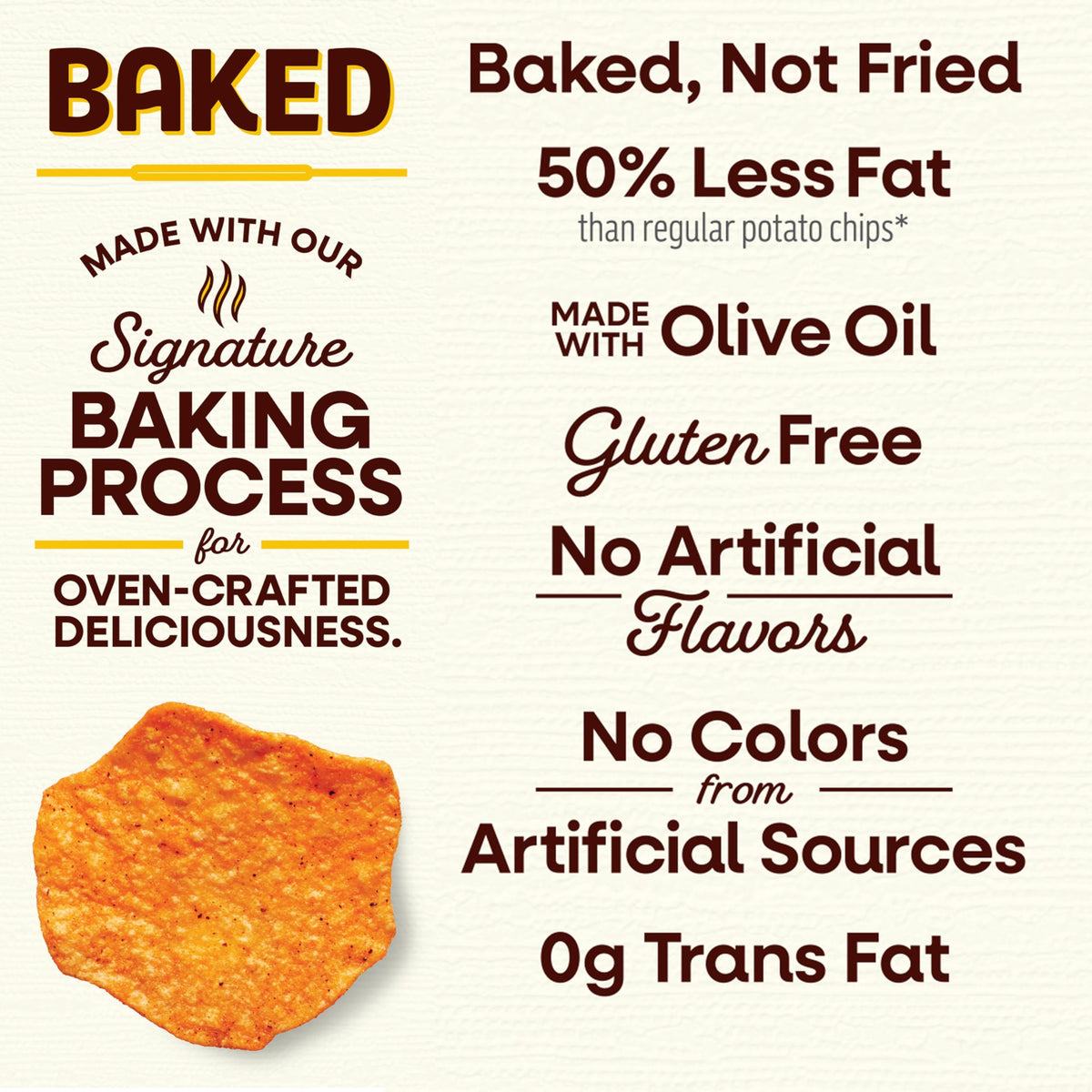 Frito Lay Baked Lay's Barbecue Chips – 60 Pack, 0.875 oz Each | 50% Less Fat, Gluten Free