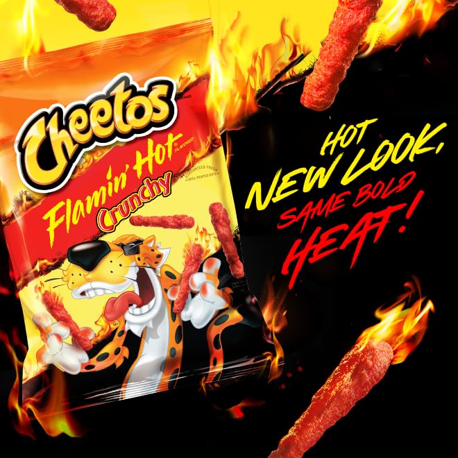 Frito-Lay Flamin' Hot Mix Variety Pack – 40 Single-Serve Snacks (3.34 lb), Packaging May Vary
