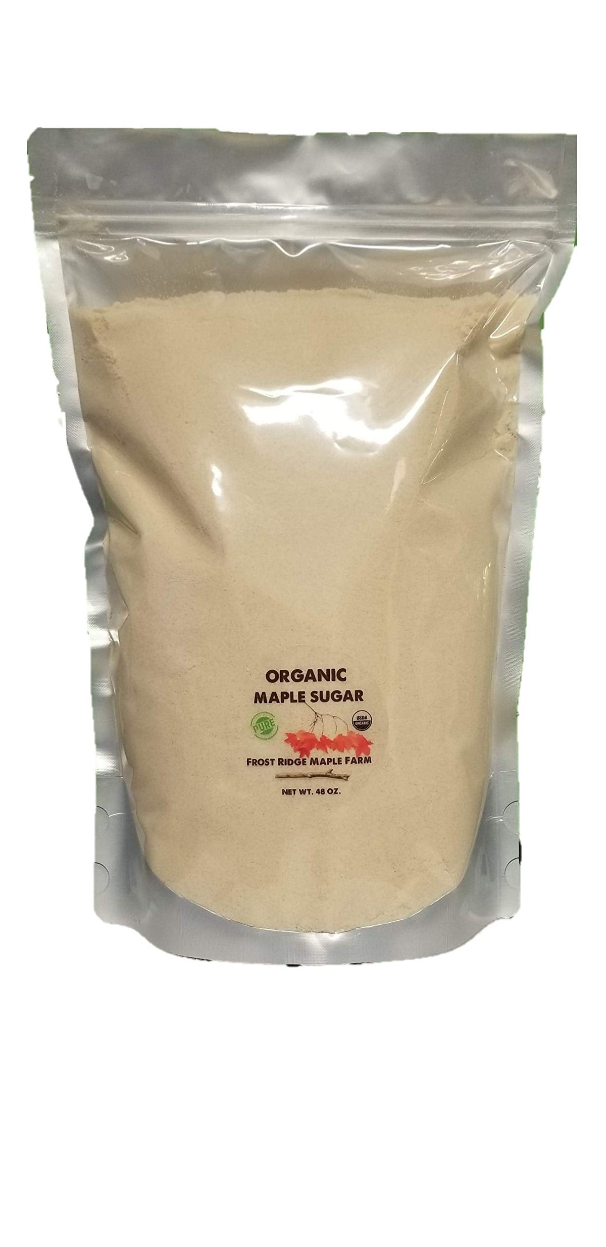 Frost Ridge Maple Farm Powdered Organic Maple Sugar – 48 oz, Grade A