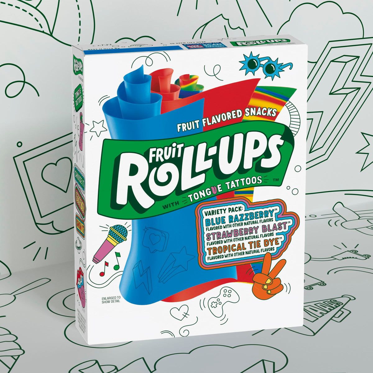 Fruit Roll-Ups Variety Pack – Gluten-Free Snack Pouches (10 ct) | Strawberry, Tropical, Blue Raspberry