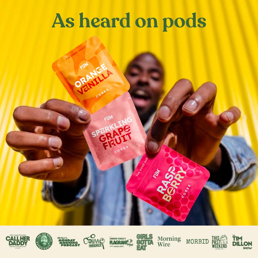FÜM 3-Pack Citrus Cores – Plant-Based Flavors, V2 Compatible, 9 Cores for 1 Month
