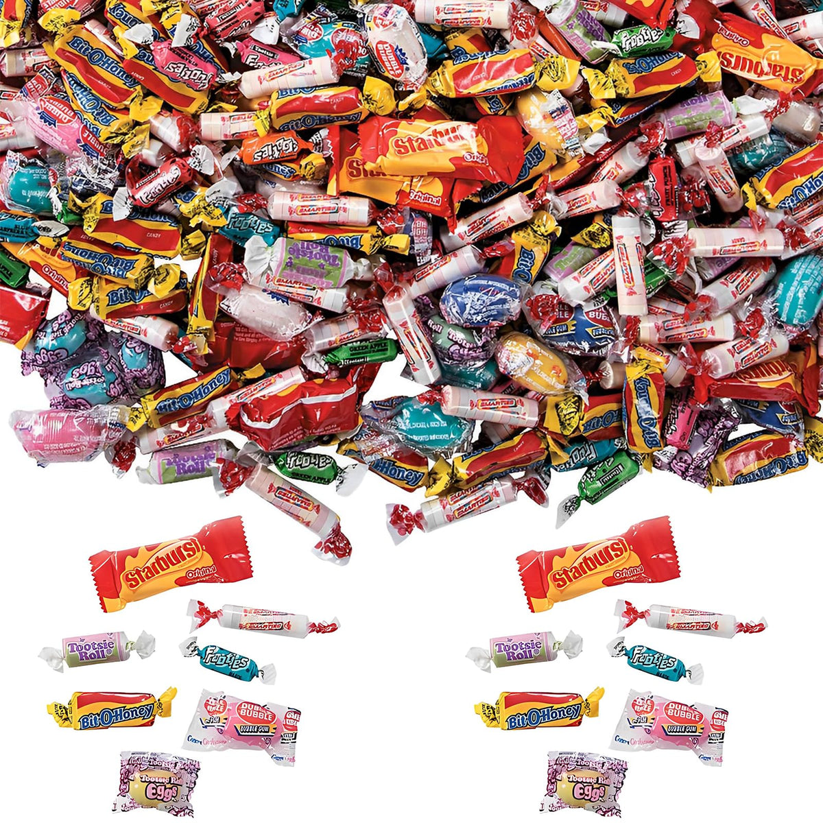 Fun Express Bulk Candy Variety Pack 1000 Pieces – 13 lb, Individually Wrapped for Parties, Pinatas & Treat Bags