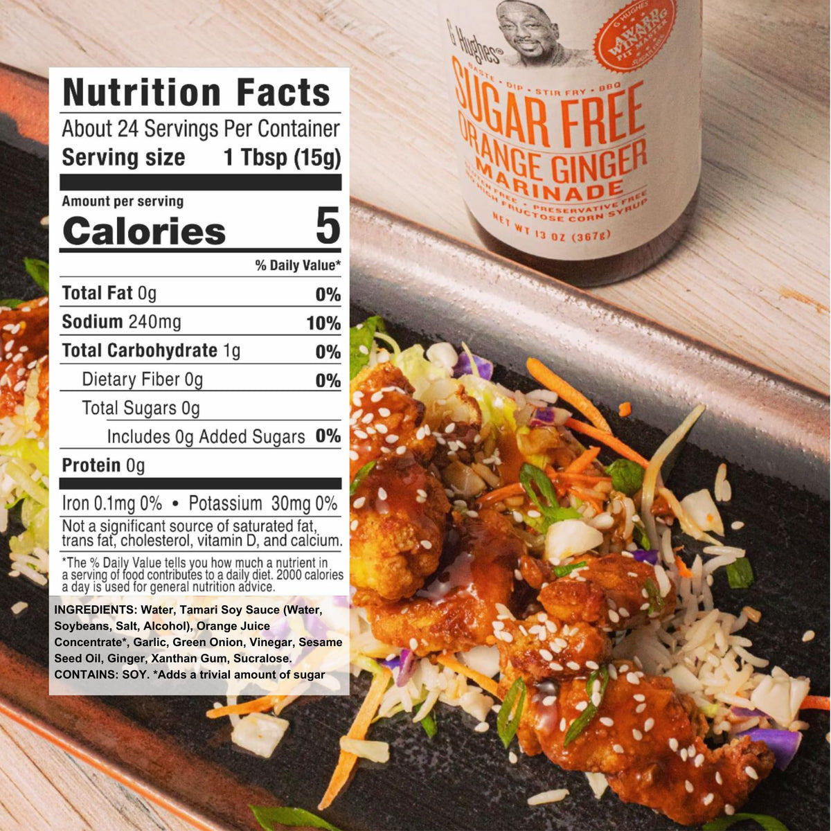 G Hughes Sugar Free Marinades Gift Set – Gluten Free & Low-Calorie Flavors (Lemon Herb, Teriyaki, Orange Ginger)