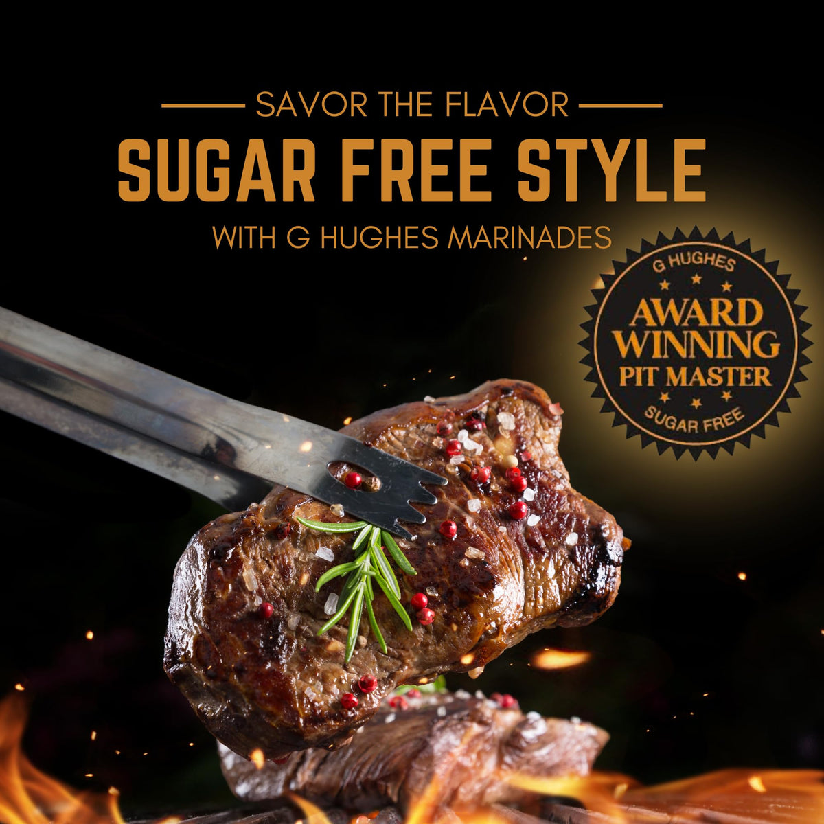 G Hughes Sugar Free Marinades Gift Set – Gluten Free & Low-Calorie Flavors (Lemon Herb, Teriyaki, Orange Ginger)