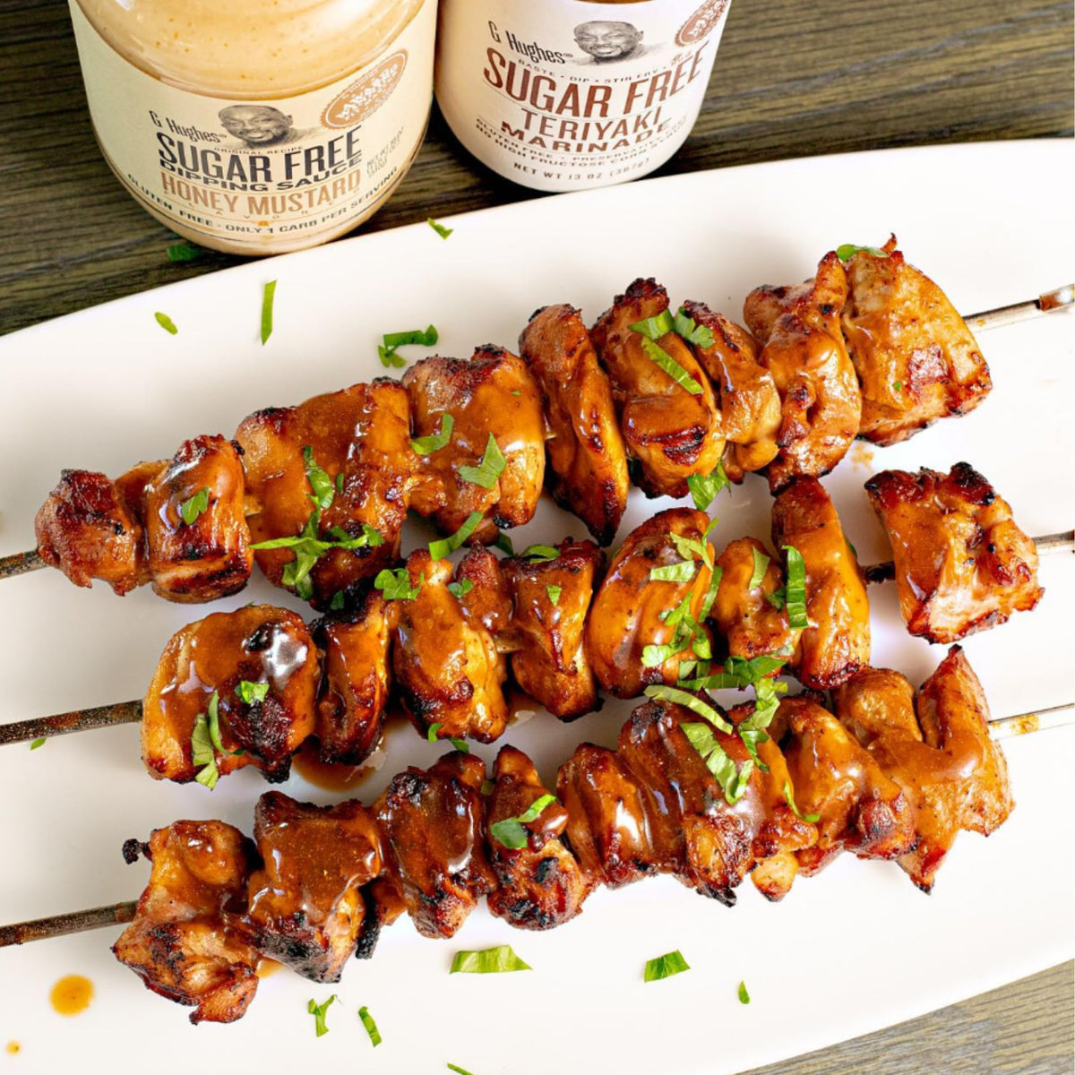 G Hughes Sugar Free BBQ Sauces 3-Pack: Hickory, Honey Mustard & Teriyaki