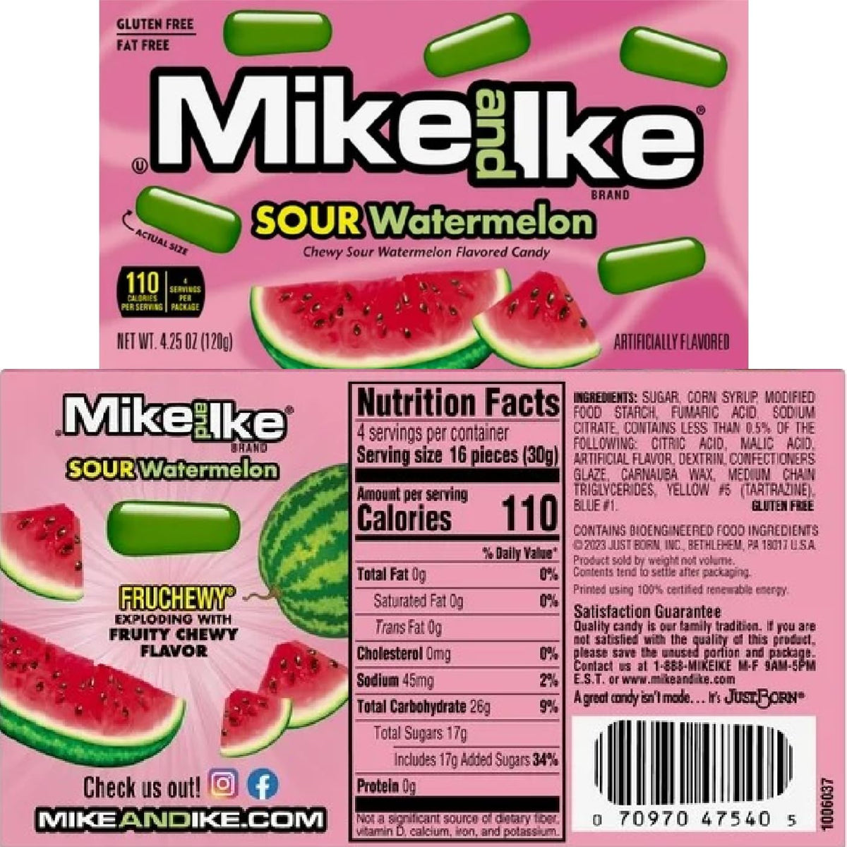 Galley Grove Mike Ike 4.25 oz Theater Box Variety Bulk (6-Pack) – Jolly Joe’s, Red Rageous, Berry Blast, Sour Watermelon, Original Fruit, Mega Mix + Sugar-Free Peppermint Mints