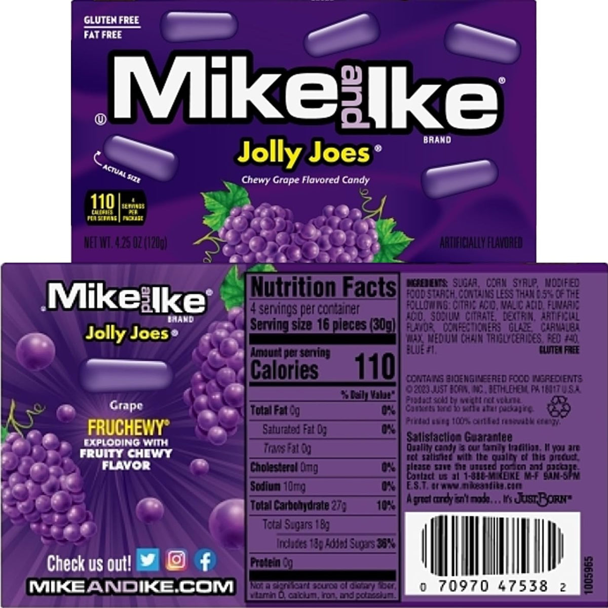 Galley Grove Mike Ike 4.25 oz Theater Box Variety Bulk (6-Pack) – Jolly Joe’s, Red Rageous, Berry Blast, Sour Watermelon, Original Fruit, Mega Mix + Sugar-Free Peppermint Mints