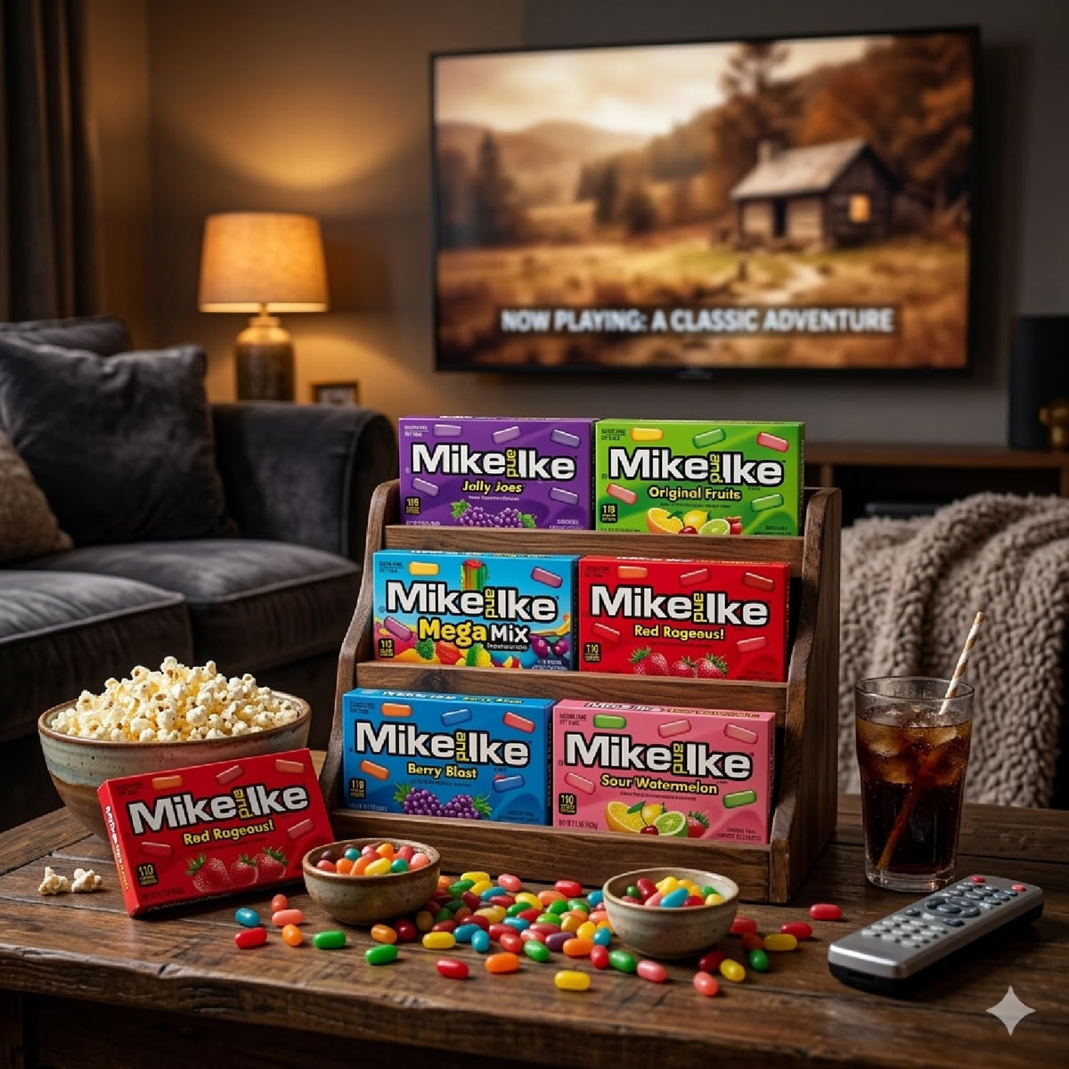 Galley Grove Mike Ike 4.25 oz Theater Box Variety Bulk (6-Pack) – Jolly Joe’s, Red Rageous, Berry Blast, Sour Watermelon, Original Fruit, Mega Mix + Sugar-Free Peppermint Mints