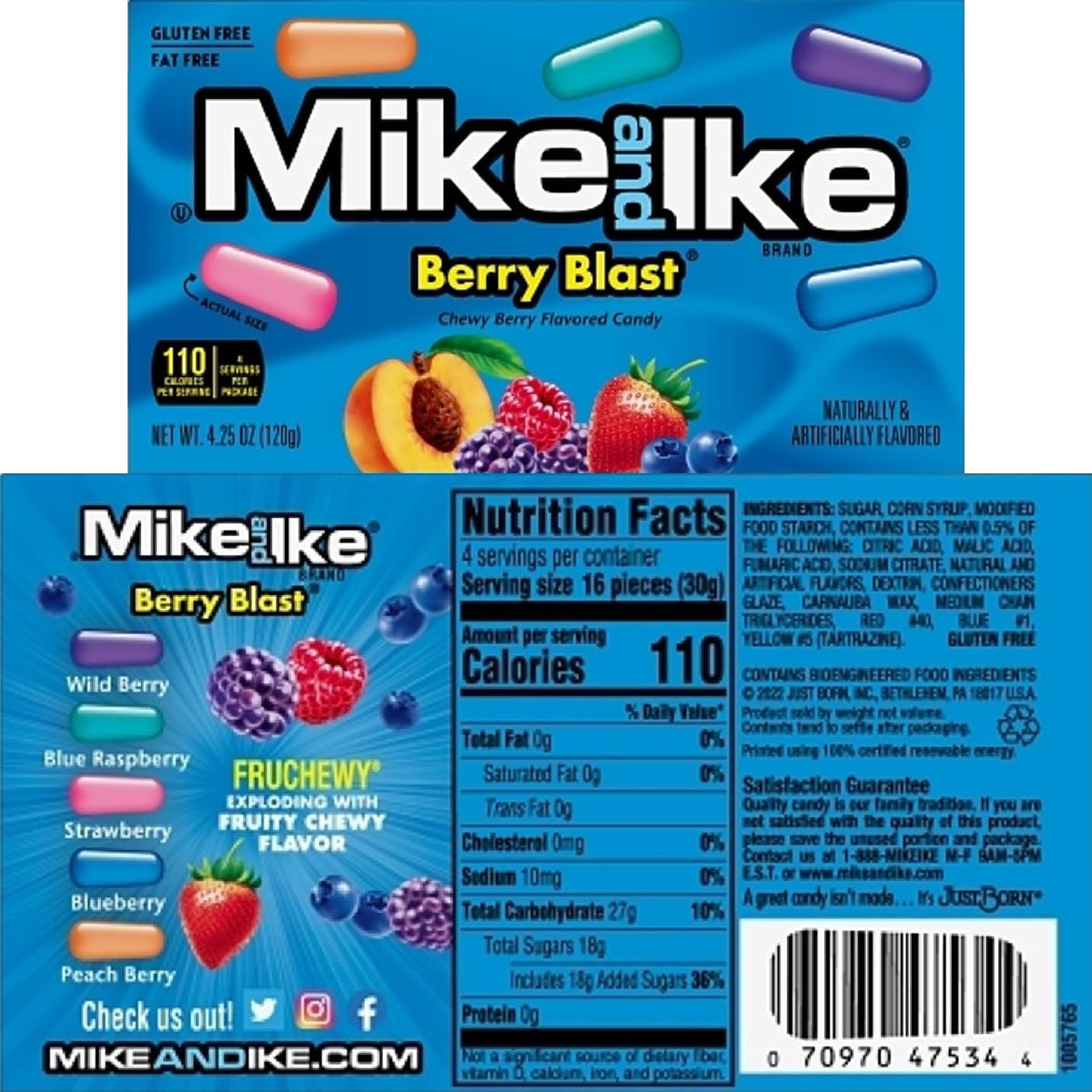 Galley Grove Mike Ike 4.25 oz Theater Box Variety Bulk (6-Pack) – Jolly Joe’s, Red Rageous, Berry Blast, Sour Watermelon, Original Fruit, Mega Mix + Sugar-Free Peppermint Mints