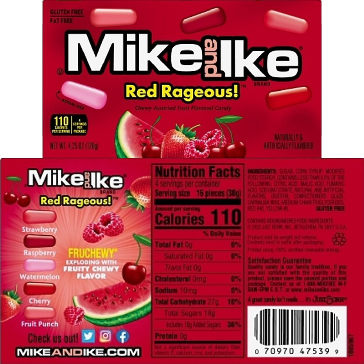 Galley Grove Mike Ike 4.25 oz Theater Box Variety Bulk (6-Pack) – Jolly Joe’s, Red Rageous, Berry Blast, Sour Watermelon, Original Fruit, Mega Mix + Sugar-Free Peppermint Mints