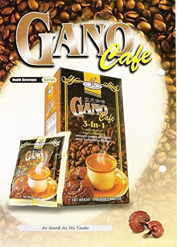 Ganocafe 3in1 Dark Roast Coffee — 3 Boxes, 60 Sachets | Organic Ganoderma | Gano Excel