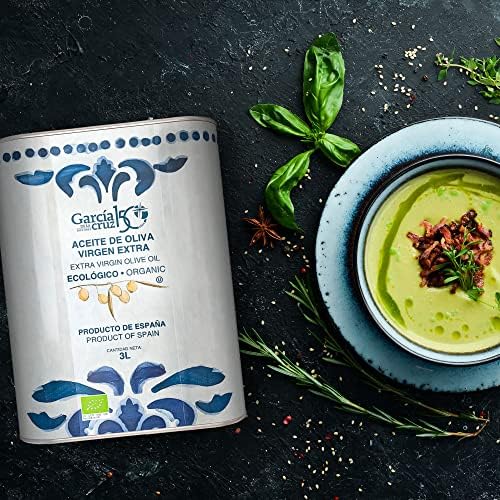 García de la Cruz 1872 Organic Extra Virgin Olive Oil – 3L Tin, Montes de Toledo, Spain