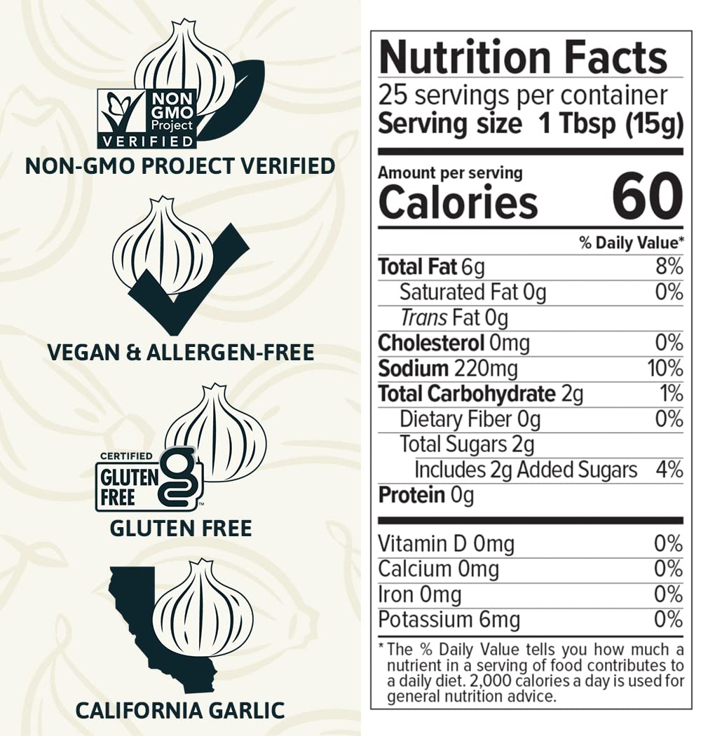 Garlic Expressions Vinaigrette Dressing & Marinade – Non-GMO, Vegan, Gluten Free (12 Ct)