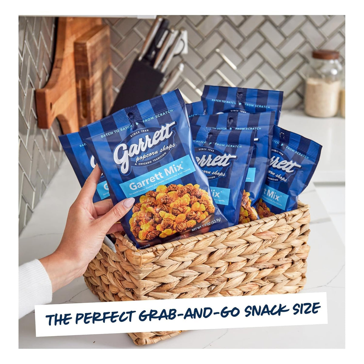 Garrett Popcorn Garrett Mix – Cheese & Caramel Gourmet Popcorn, Gluten Free, 1.9 oz Bags (Pack of 12)