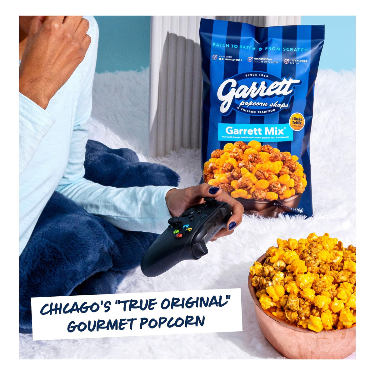 Garrett Popcorn Mix – 4 oz Bags (Pack of 6) | Classic Chicago Style Cheese & Caramel Gourmet Popcorn (Gluten Free)