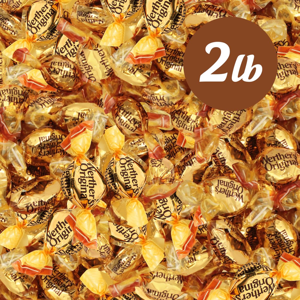 GEEOOLLAH Werther’s Original 2 lb Caramel Mix – Hard, Creamy Filled & Chewy Candies, Individually Wrapped