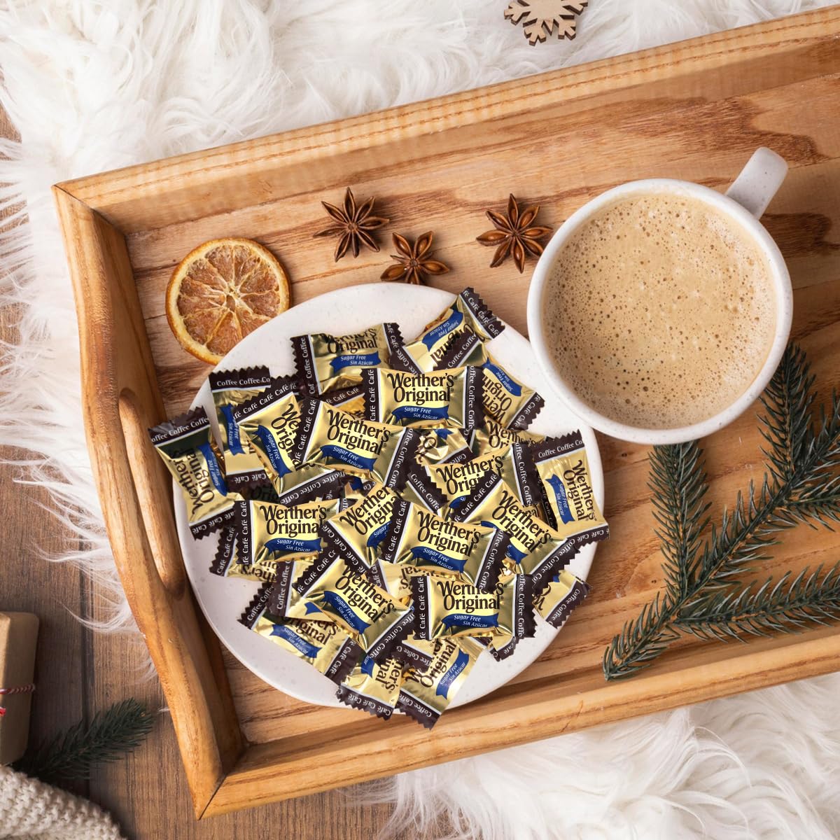 GEEOOLLAH Werther's Original Sugar Free Coffee Caramel Candy – Individually Wrapped