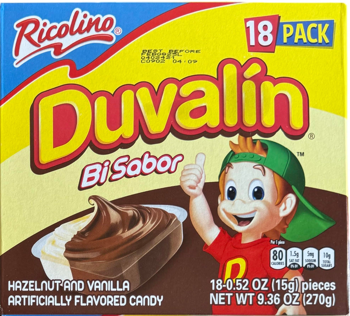 Generic Duvalin Mexican Candy – Strawberry-Vanilla, Hazelnut-Vanilla, Hazelnut-Strawberry, Tri-Flavor Pack (4 Boxes, 72 Count)