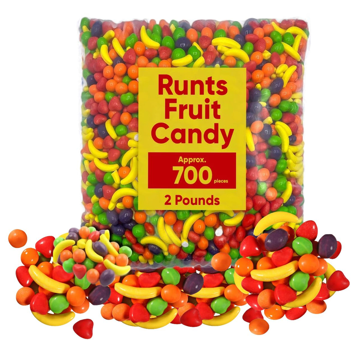 Generic Fruit Candies | Hard Candy Bulk 2 lb | Fruit Shaped Retro Candy
