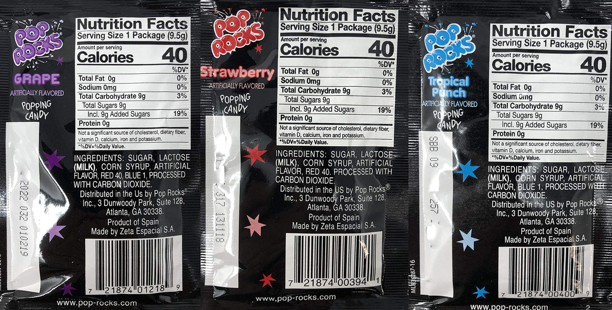 Generic Pop Rocks Crackling Candy Variety Pack – 36 Flavors Bulk