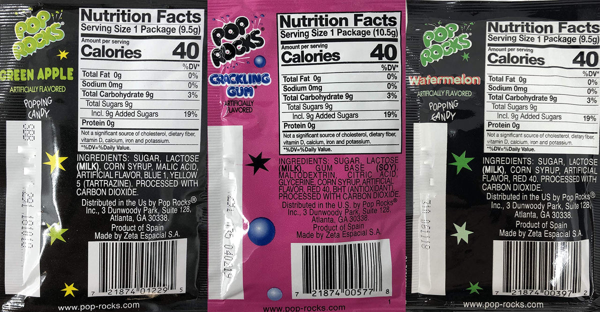 Generic Pop Rocks Crackling Candy Variety Pack – 36 Flavors Bulk
