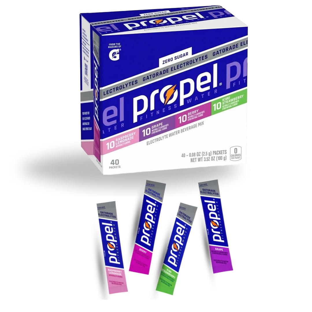 Generic Propel Powder Packets – Electrolyte Hydration, Zero Sugar, 40 Pack