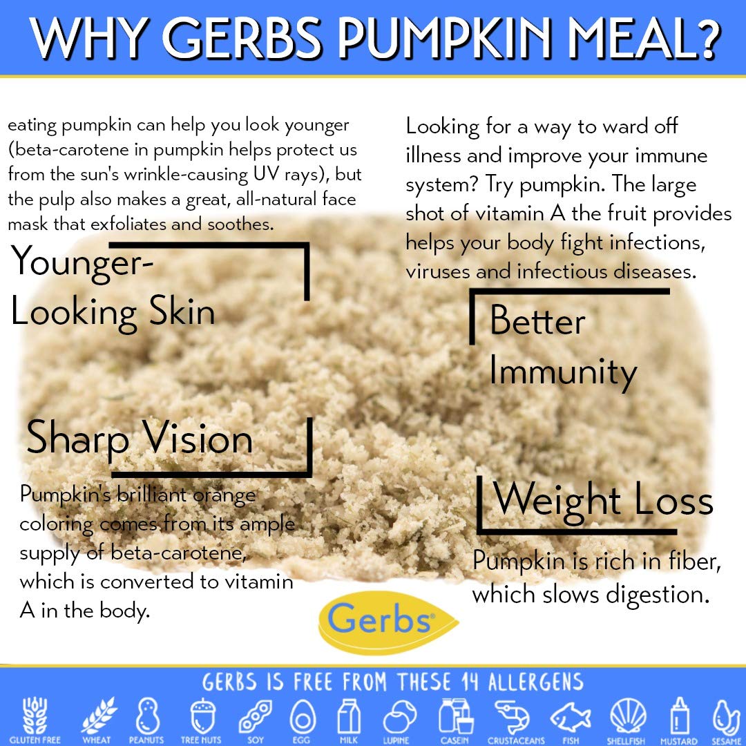 GERBS Ground Pumpkin Seed Meal, 2 LBS - Allergen-Free, Non-GMO, Vegan & Keto Safe