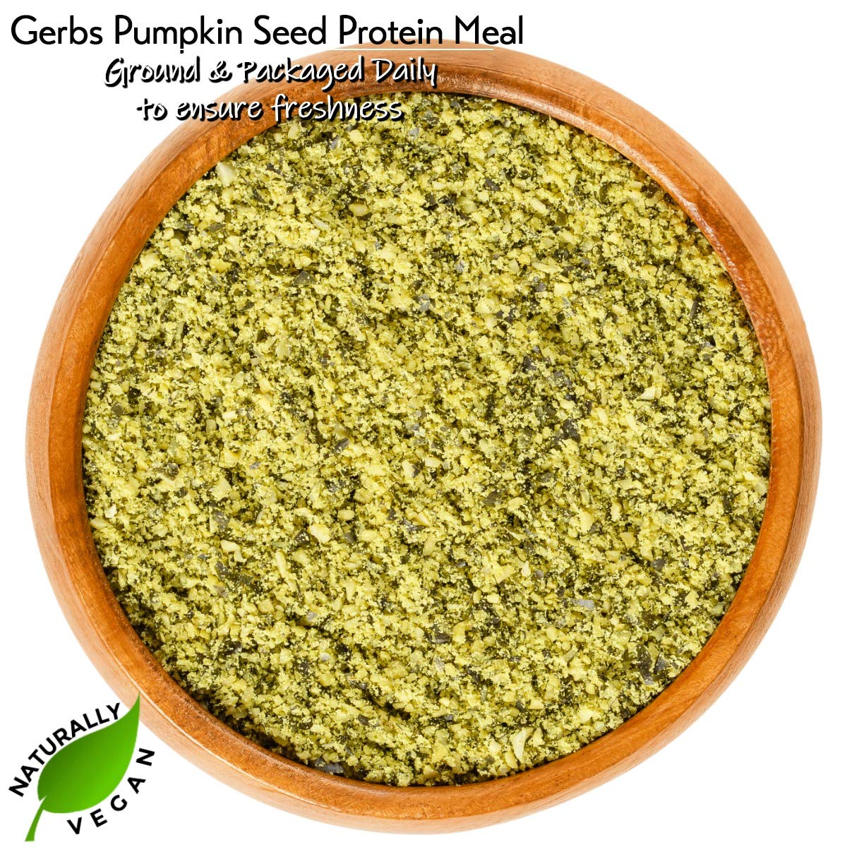 GERBS Ground Pumpkin Seed Meal, 2 LBS - Allergen-Free, Non-GMO, Vegan & Keto Safe