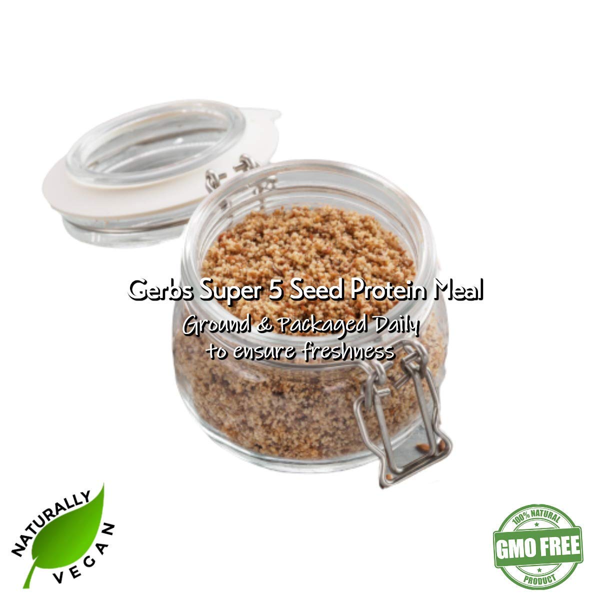 GERBS Super 5 Seed Meal 1 lb — Allergen-Free, No Additives, Resealable Bag
