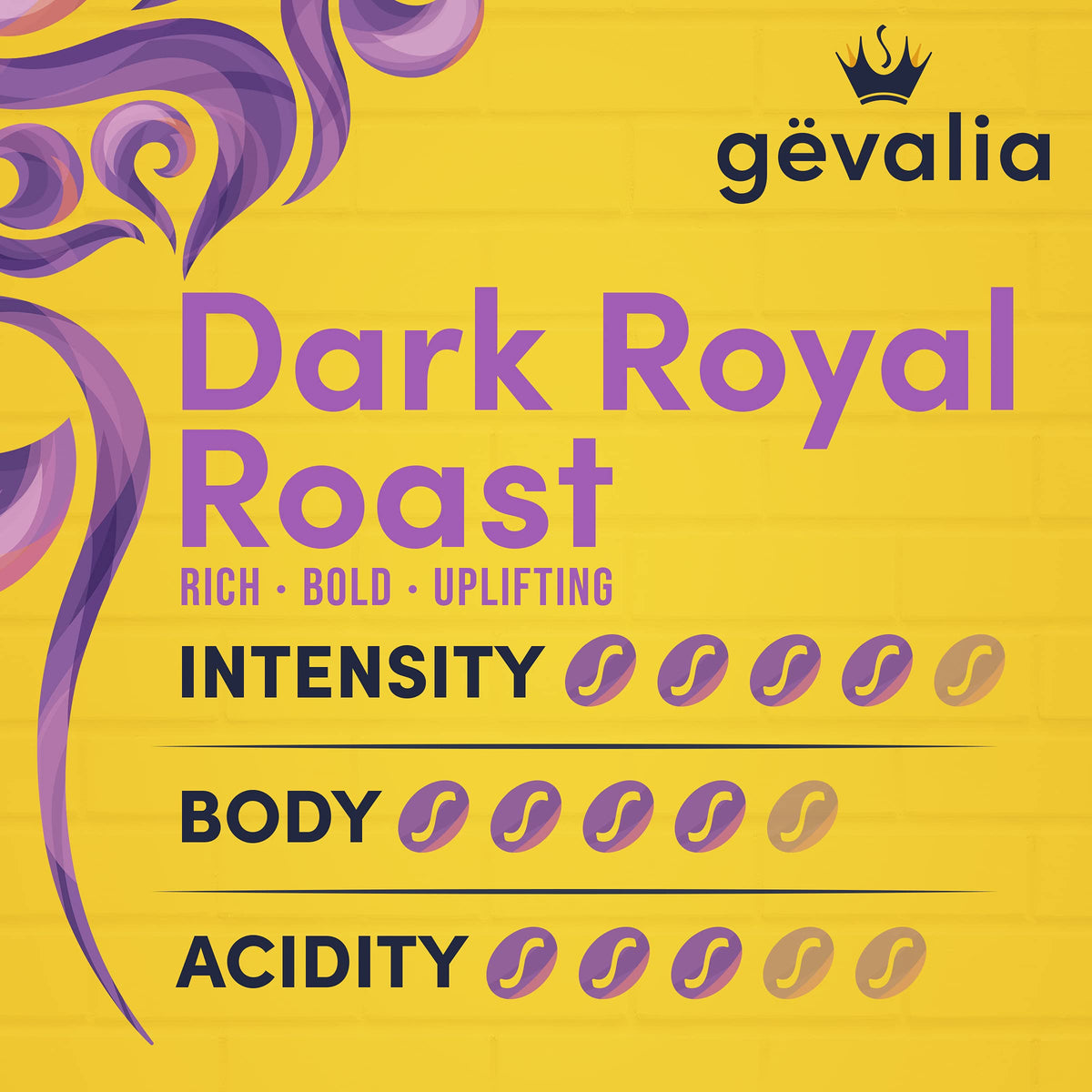Gevalia Dark Royal Roast K-Cup Coffee Pods – 72 Pods (6 Boxes of 12)
