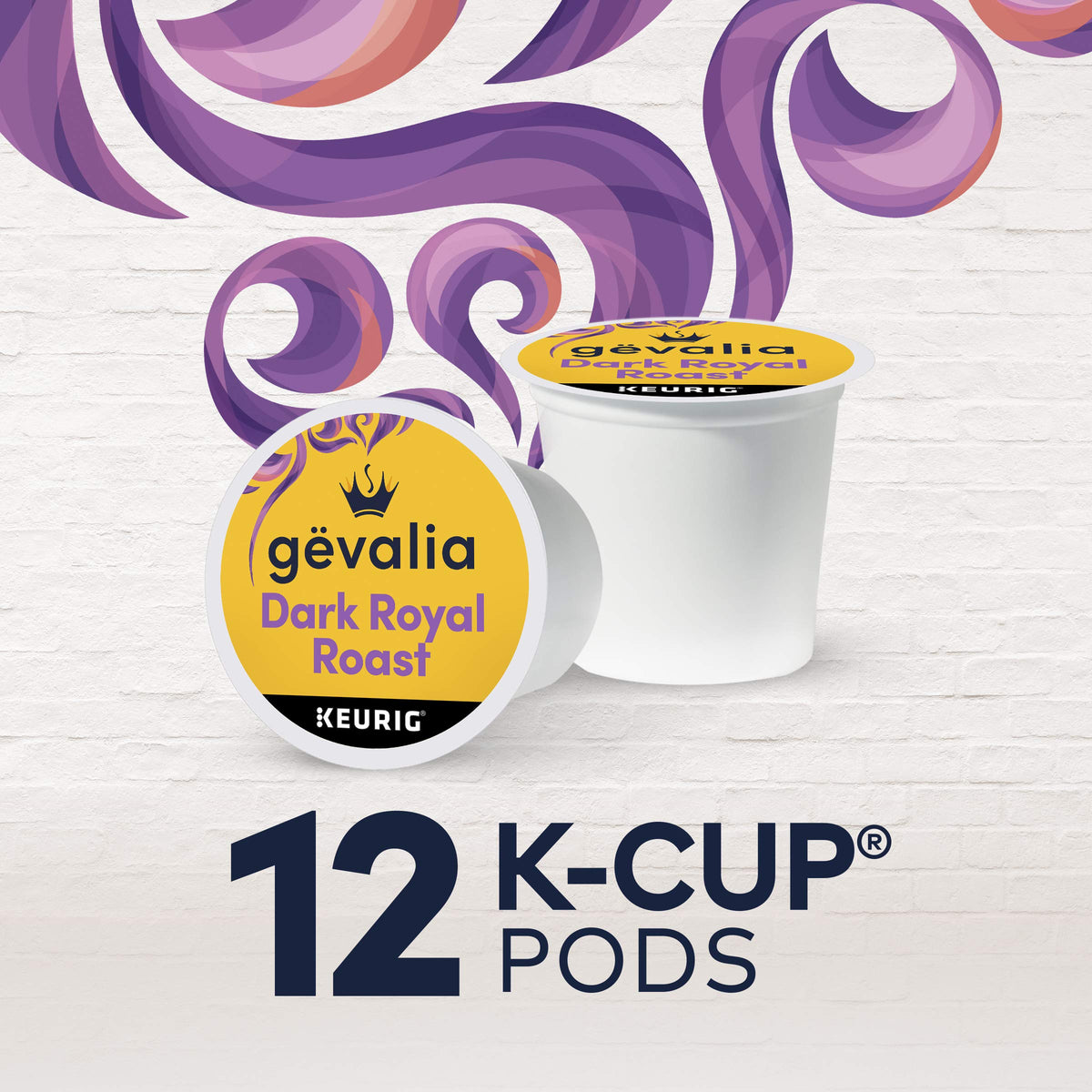 Gevalia Dark Royal Roast K-Cup Coffee Pods – 72 Pods (6 Boxes of 12)